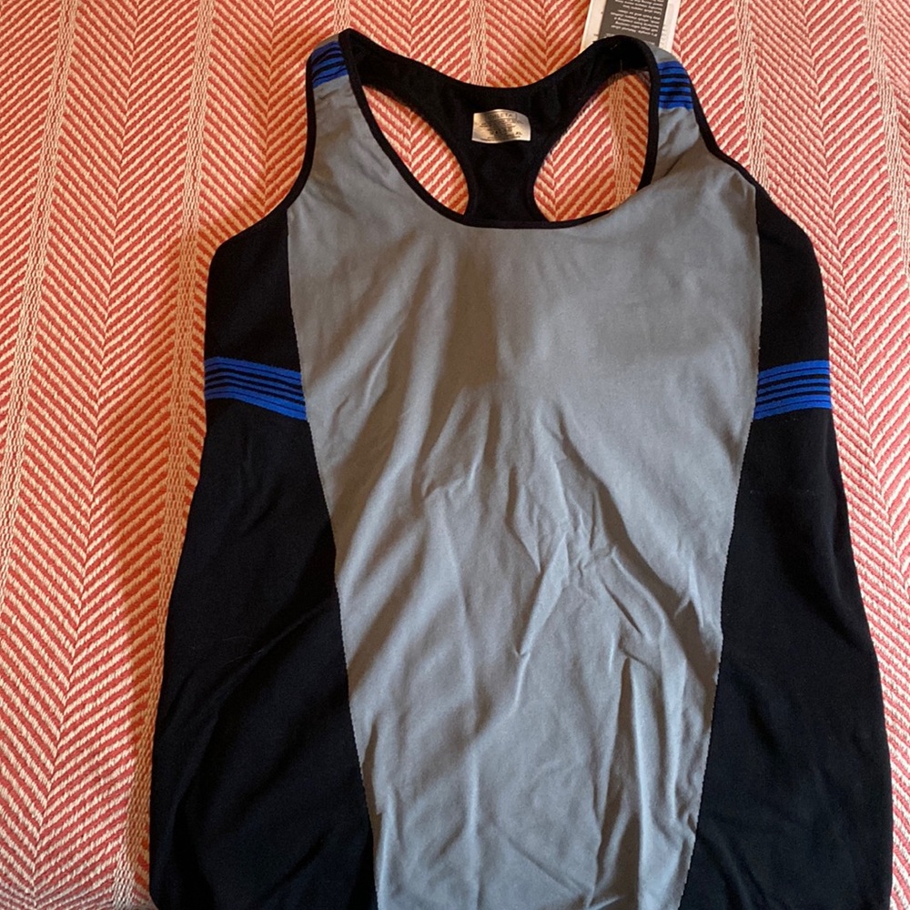 Athleta black grey and blue tank New with tags!